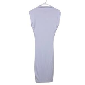 Michael Stars Iolanda White Midi Dress Sleeveless Ribbed Bodycon Minimalist SML